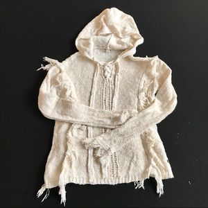 Billabong Hooded Distressed Sweater